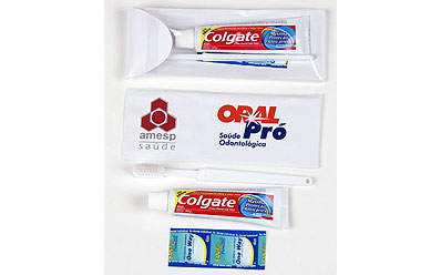 Kit Higiene Bucal em Porta Escova Grande